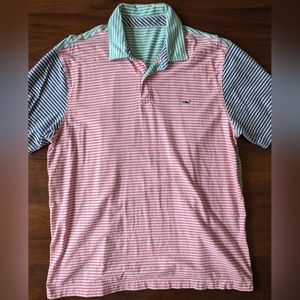Vintage Vineyard Vines Classic Fit Cotton Polo Shirt Pastels Men's Size Large L